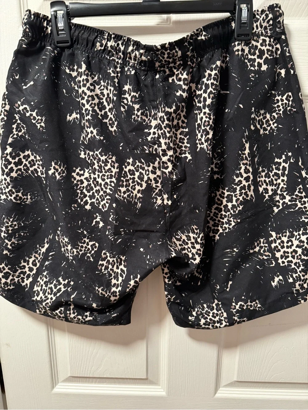 TALLIA Leopard Print Palm tree Swim Shorts